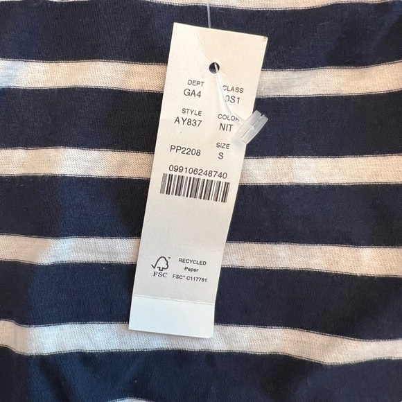 J. Crew - NWT Knit Cutaway Mini Striped Nautical Preppy Casual Dress Sz S - Picture 8 of 8